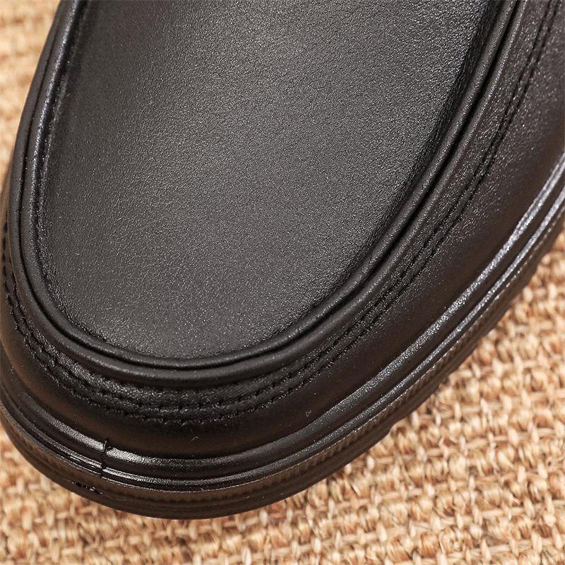 Men's Faux Leather Wide Feet Casual Slip-On Loafers