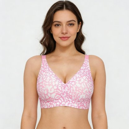 🏆LAST DAY SALE 49% OFF 🔥Super Firming Leopard Print Jelly  Bra | Women Wirefree Bras 👍No More Sagging Breasts