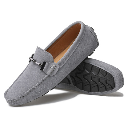 Men's Handmade Leather Comfortable Non-Slip Plus Size Casual Shoes (Wide Foot Plus Size)