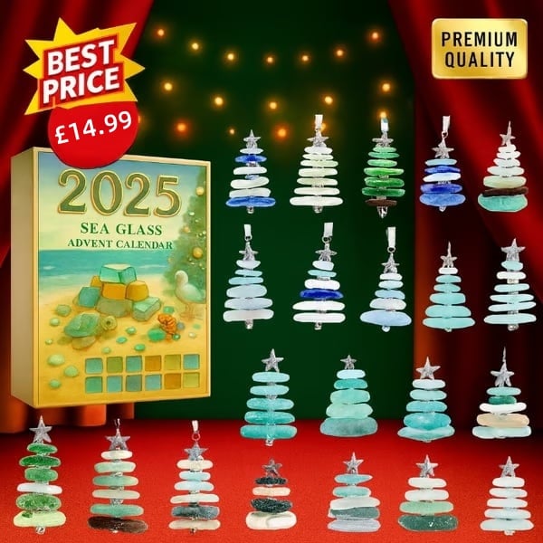 🌊Sea Glass Christmas Tree Advent Calendar | A surprise behind each door😲🎁