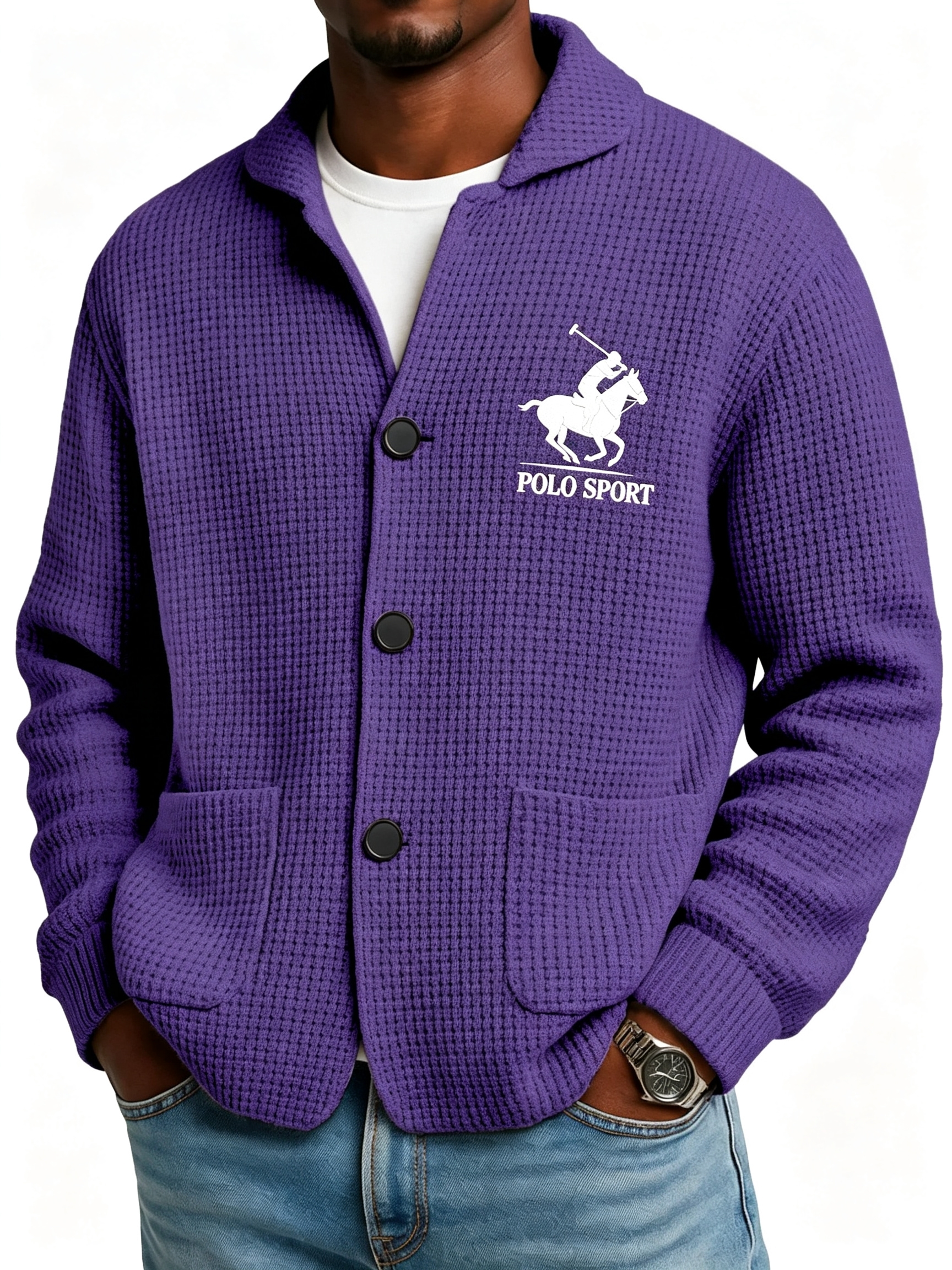 Autumn And Winter Solid Color Stand Collar Knitted Sweater Jacket