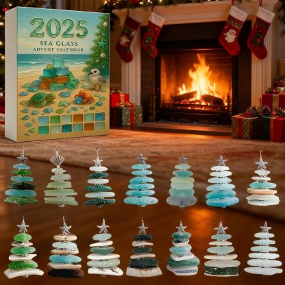🌊Sea Glass Christmas Tree Advent Calendar | A surprise behind each door😲🎁