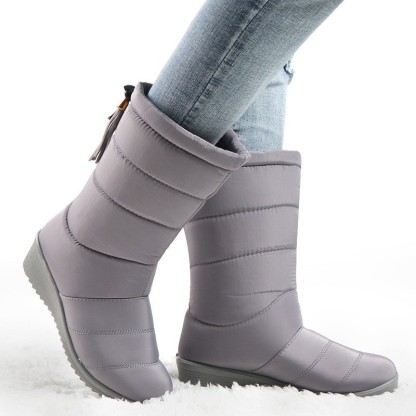 Women's Fringed Waterproof Snow Boots