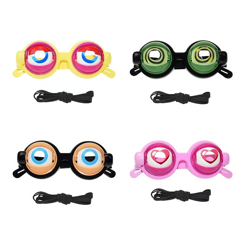 Funny Pranks Crazy Eyes Glasses for Unixex Adult Kids Party Costume