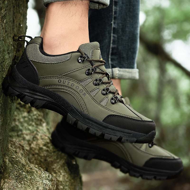 Bequeme und lässige Outdoor-Wanderschuhe aus Leder für Herren