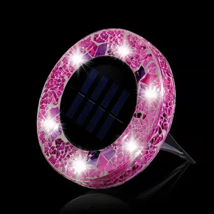 🌙 Solar Mosaic Disk Garden Lights