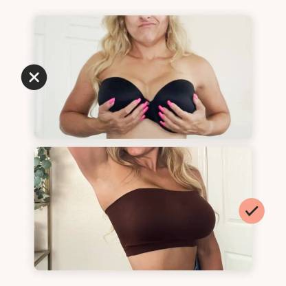 Convertible Strapless Bandeau Bra with Wireless Comfort, Anti-Slip Grip 👍Suitable for All Body Types