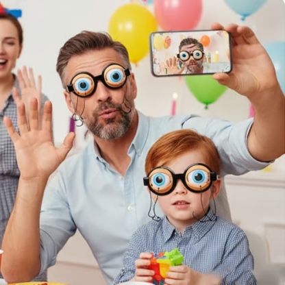 Funny Pranks Crazy Eyes Glasses for Unixex Adult Kids Party Costume