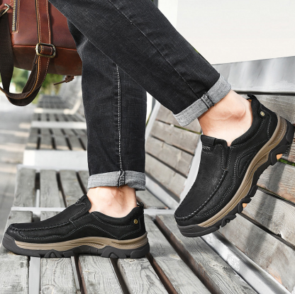 Men's Moccasin Comfort Sandproof, Wear-resistant Highly Elastic Walking Trainers