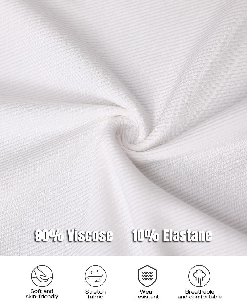 Built-in Bra 2 Piece Athletic Tank Tops for Women Ribbed Tank Top