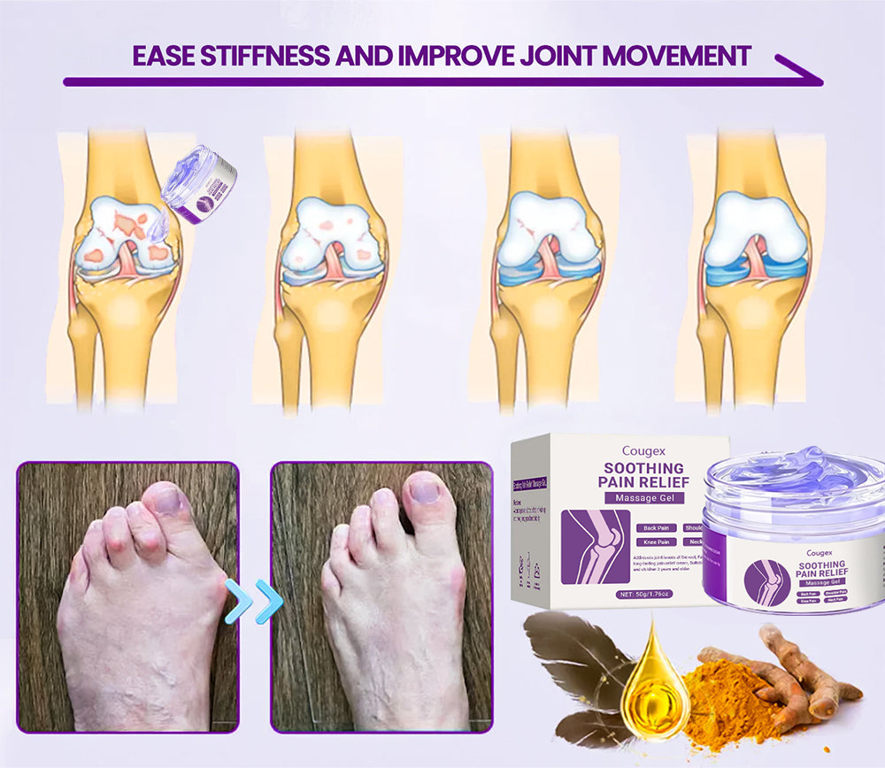 ✅[Official Store] Cougex™ Turmeric & Emu Oil Arthritis Soothing Pain Relief Massage Gel - American Orthopaedics (AAOS) Approved