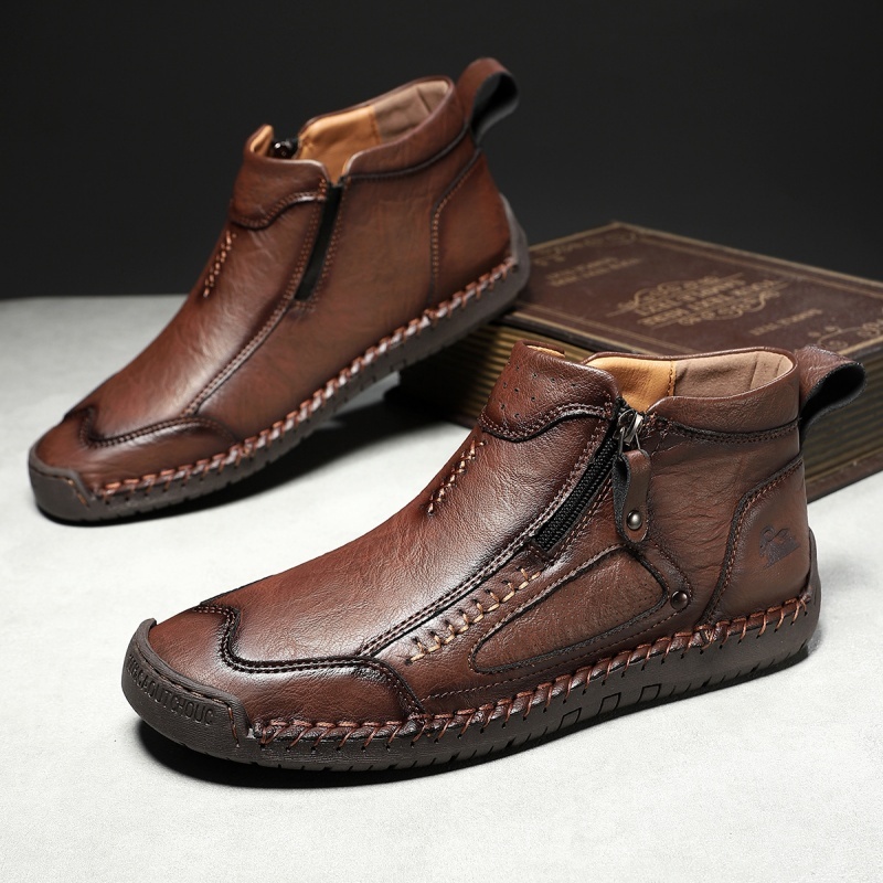 ✅ASTM-Certified Men's Leather Work Boots – Durable,Waterproof & Non-Slip Protection