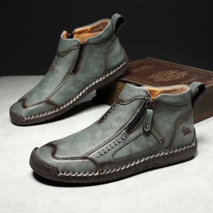 ✅ASTM-Certified Men's Leather Work Boots – Durable,Waterproof & Non-Slip Protection