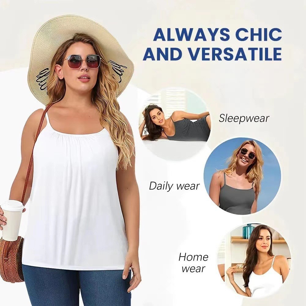 Loose-fitting Tank Top With Built-in Bra