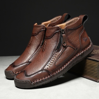 ✅ASTM-Certified Men's Leather Work Boots – Durable,Waterproof & Non-Slip Protection