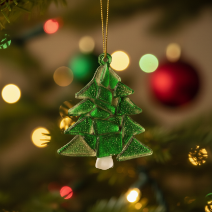 🌊🎄 Sea Glass Christmas Tree Ornament