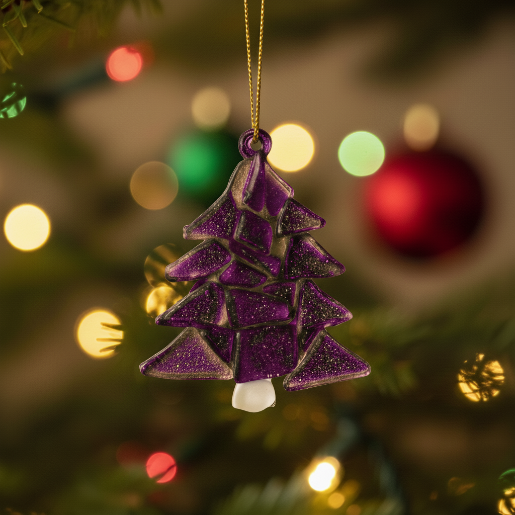 🌊🎄 Sea Glass Christmas Tree Ornament