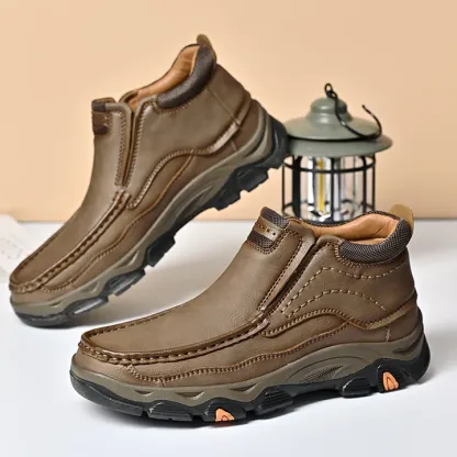 ⏰Letzter Tag: 60 % Rabatt – Trendige Herren-Freizeitstiefel mit dicker Sohle, rutschfest und orthopädisch, aus Leder (Modell 2025)