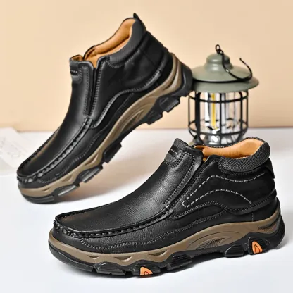 ⏰Letzter Tag: 60 % Rabatt – Trendige Herren-Freizeitstiefel mit dicker Sohle, rutschfest und orthopädisch, aus Leder (Modell 2025)