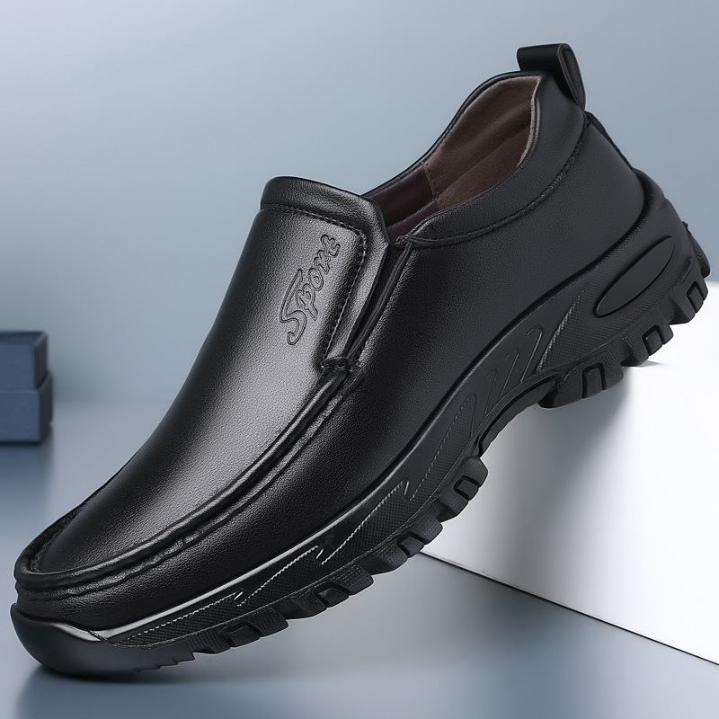 MEN'S EXTENDED WIDTH FOOT AND HEEL COMFORTABLE PLATFORM CASUAL SHOES