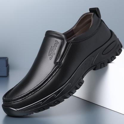 MEN'S EXTENDED WIDTH FOOT AND HEEL COMFORTABLE PLATFORM CASUAL SHOES