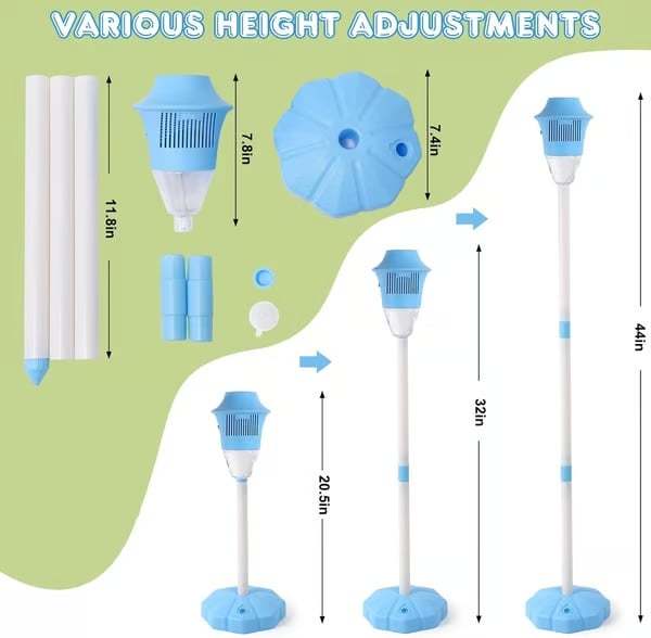 ✨ One-Button Bubble Machine – LED Lights, Day & Night Fun, for Kids & Parties ☃