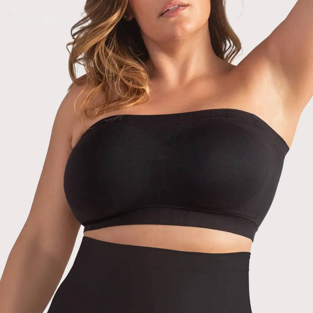 Convertible Strapless Bandeau Bra with Wireless Comfort, Anti-Slip Grip 👍Suitable for All Body Types