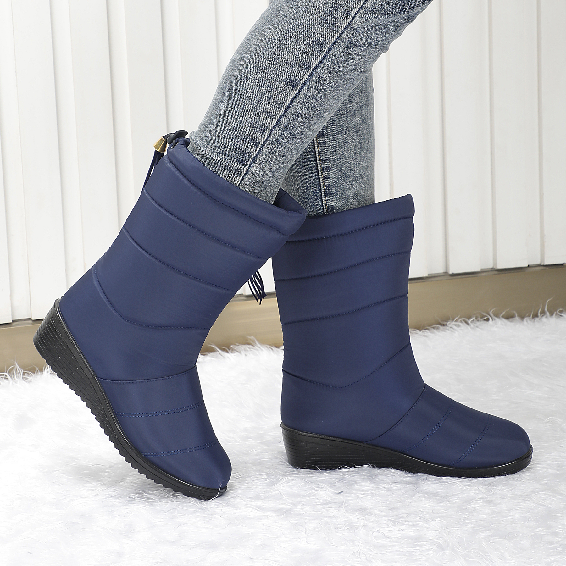 Women's Fringed Waterproof Snow Boots