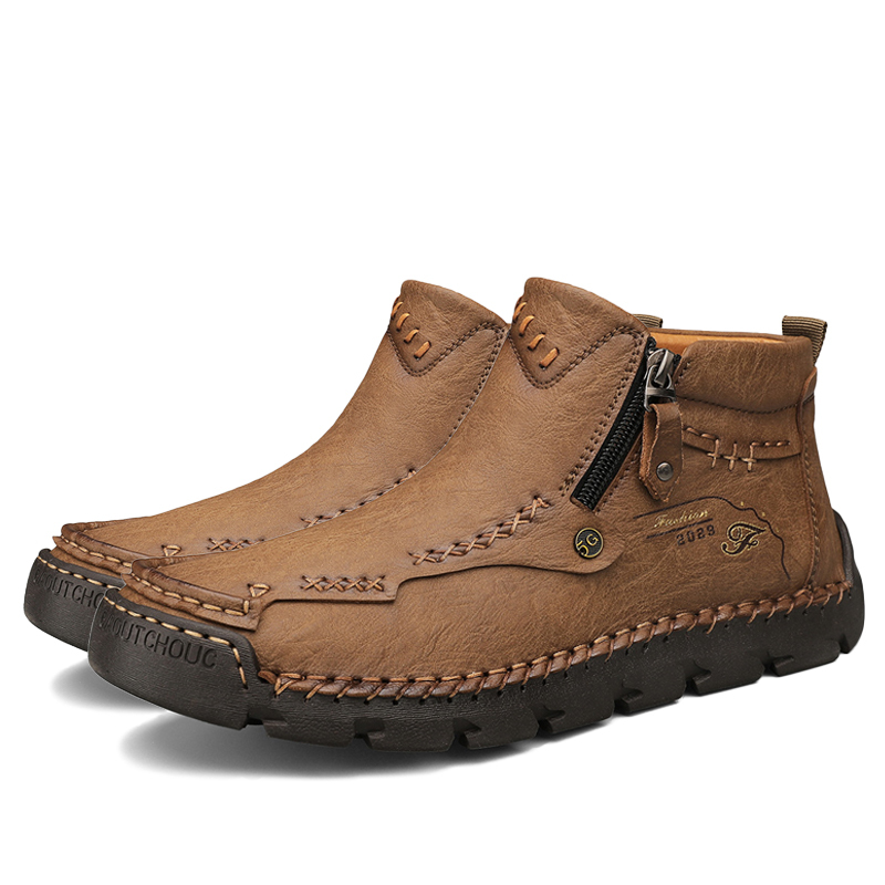 🔥CLEARANCE SALE 70% OFF - Men's Casual Handmade Leather Boots - Prevent Foot Diseases