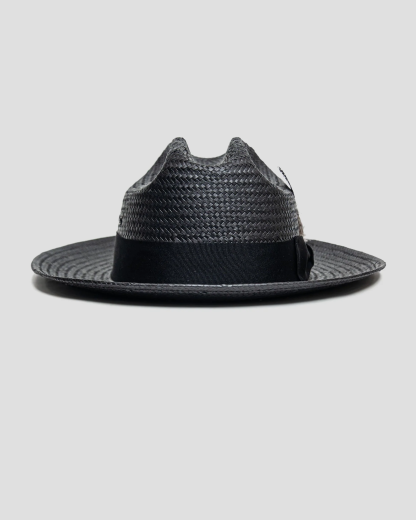 Miller Ranch Straw Fedora Hat - Ebony