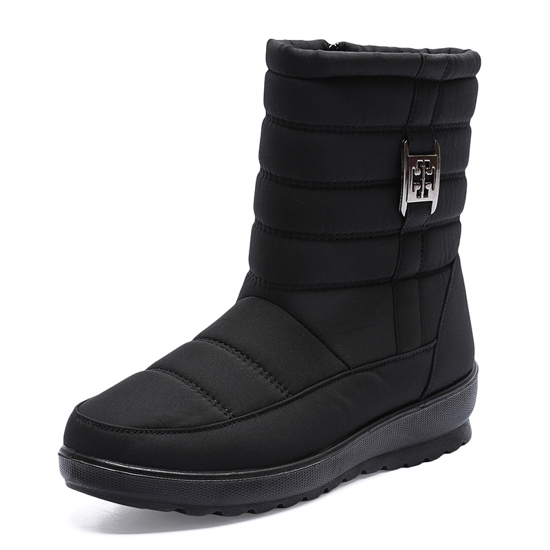 Women's Side Zipper Waterproof Snow Boots