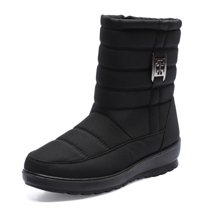 Women's Side Zipper Waterproof Snow Boots