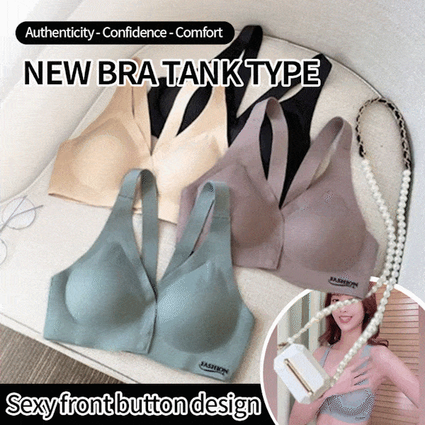 Deep V Minimizer Front Closure Push-up Wireless Bra