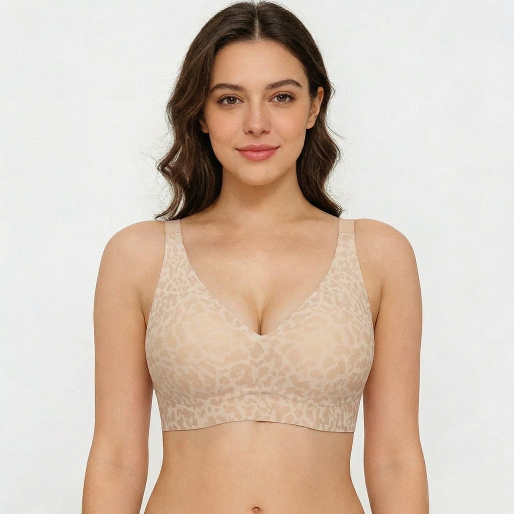 🏆LAST DAY SALE 49% OFF 🔥Super Firming Leopard Print Jelly  Bra | Women Wirefree Bras 👍No More Sagging Breasts