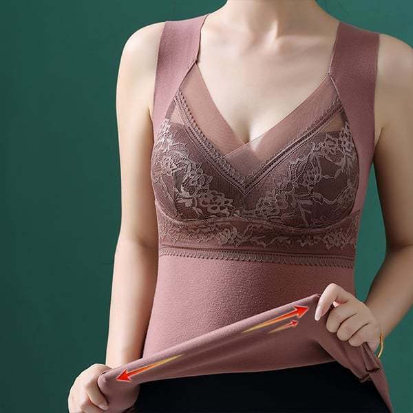 💃2-in-1 Built-in Bra Thermal Underwear