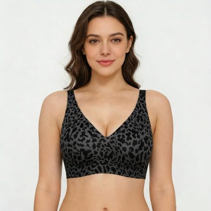 🏆LAST DAY SALE 49% OFF 🔥Super Firming Leopard Print Jelly  Bra | Women Wirefree Bras 👍No More Sagging Breasts