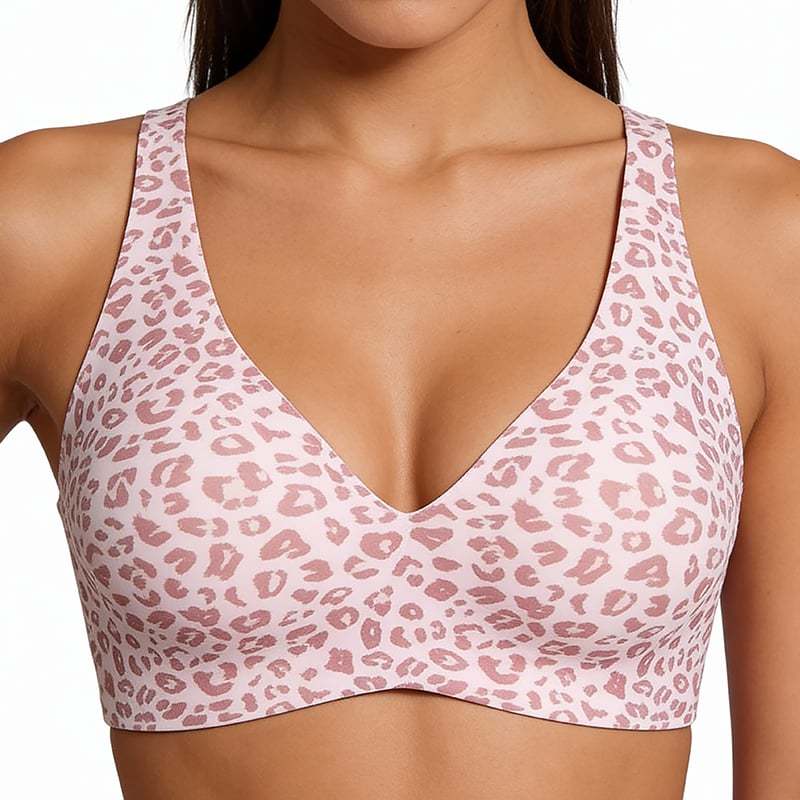 🏆LAST DAY SALE 49% OFF 🔥Super Firming Leopard Print Jelly  Bra | Women Wirefree Bras 👍No More Sagging Breasts
