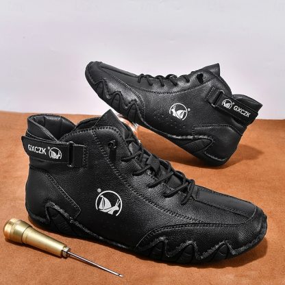 Men's Beige High-Top Tactical Combat Boots with Lace-Up Design – Lightweight Military Style Outdoor Footwear for Hiking, Work and Daily Wear