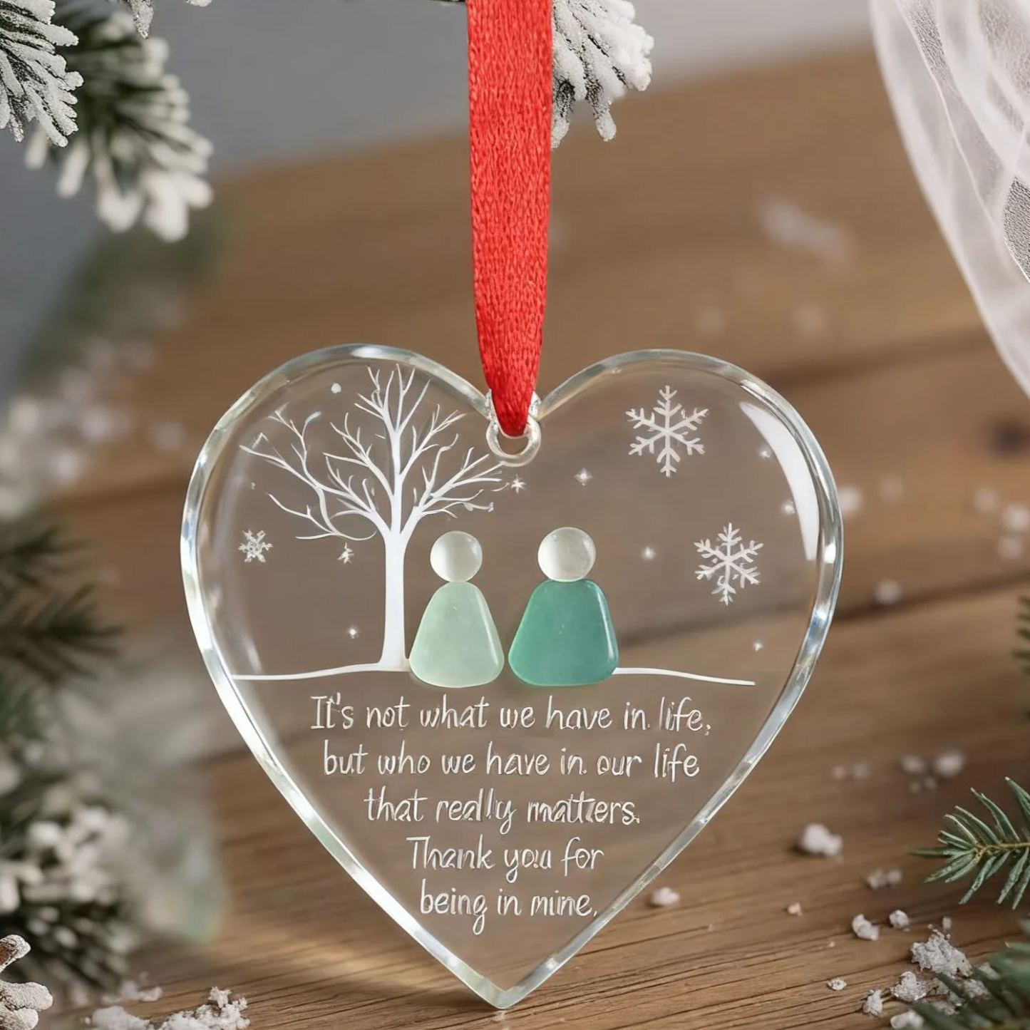 Timeless Friendship Sea Glass Heart Keepsake