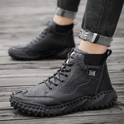 Men's Fashion Leather Warm Outdoor Boots