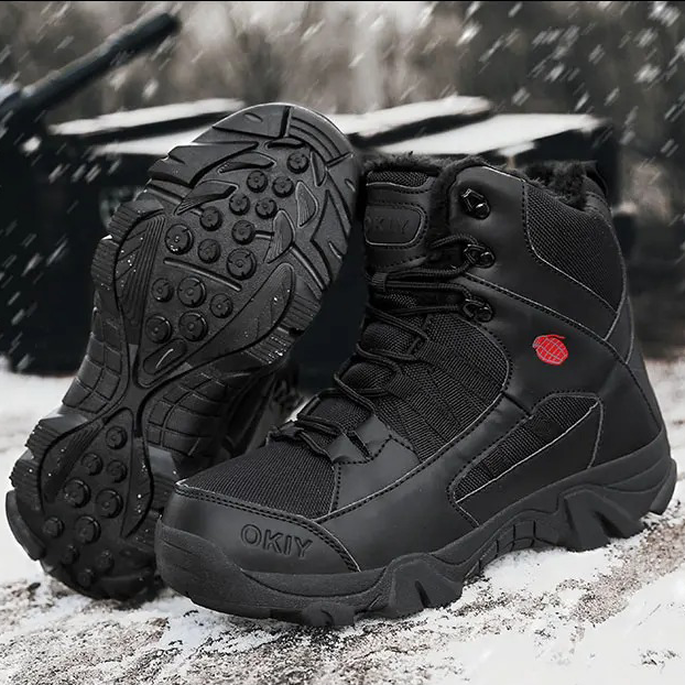 (⏰Limited Time Sale 70% off)Men's Hiking Combat Boots Ankle Supports Military Boots Waterproof Non-Slip Anti-Puncture Work Boots