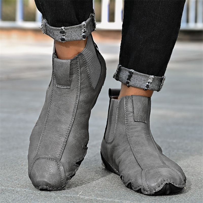 🔥🚀 Hot Sale! Limited Stock! 🌟👟💥Men's Casual Soft Cowhide Slip-on Ankle Boots