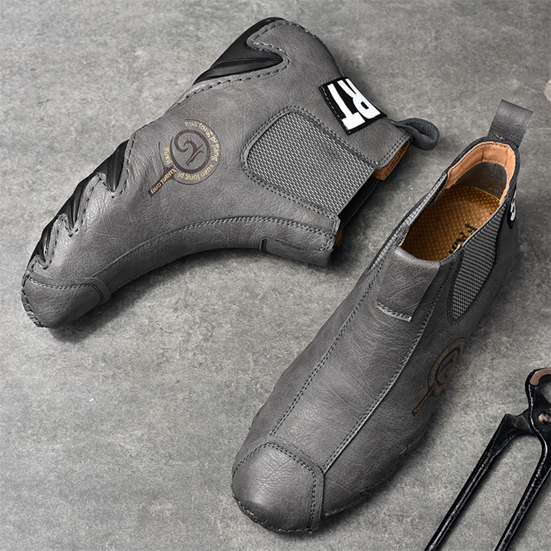 🔥🚀 Hot Sale! Limited Stock! 🌟👟💥Men's Casual Soft Cowhide Slip-on Ankle Boots