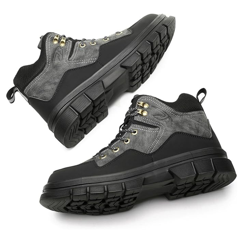 (⏰Limited Time Sale 70% OFF) Men's Steel Toe Work Safety Boots - Waterproof, Slip-resistant, Puncture-resistant, Smash-resistant - Orthopedic, Arch support, Wide toe, Ankle support