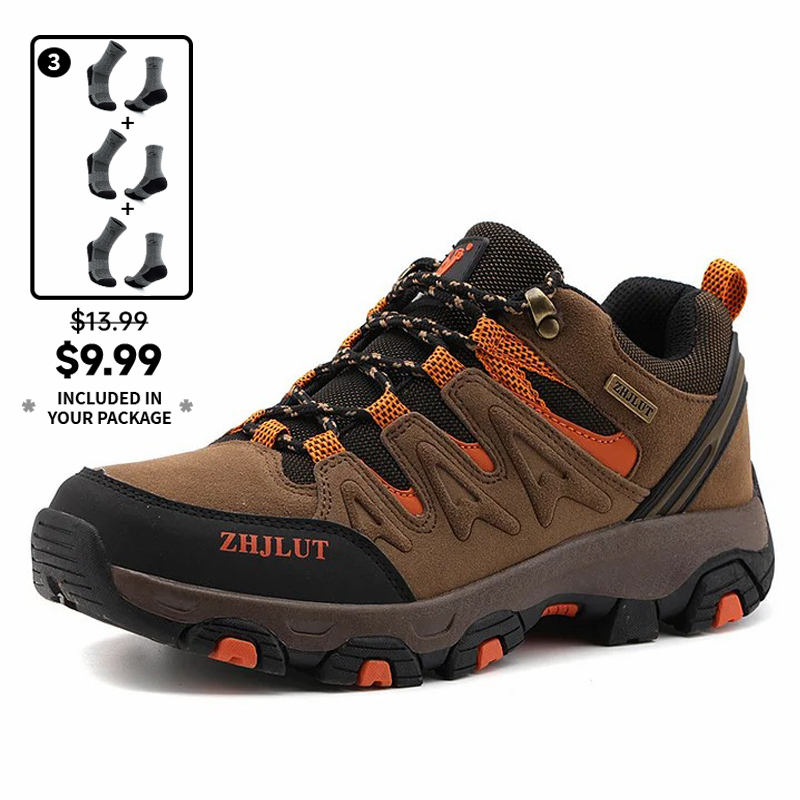 (⏰Limited Time Sale 70% OFF) Men's Outdoor Orthopedic Ankle Support Boots Waterproof Non-slip Wide Toe Hiking Boots