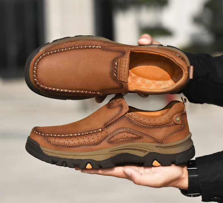 Men's Moccasin Comfort Sandproof, Wear-resistant Highly Elastic Walking Trainers