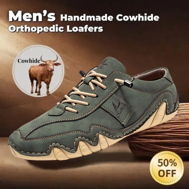 ⏰Hot sale 70% OFF🔥 Men's Handmade Genuine Leather Slip-On Loafers