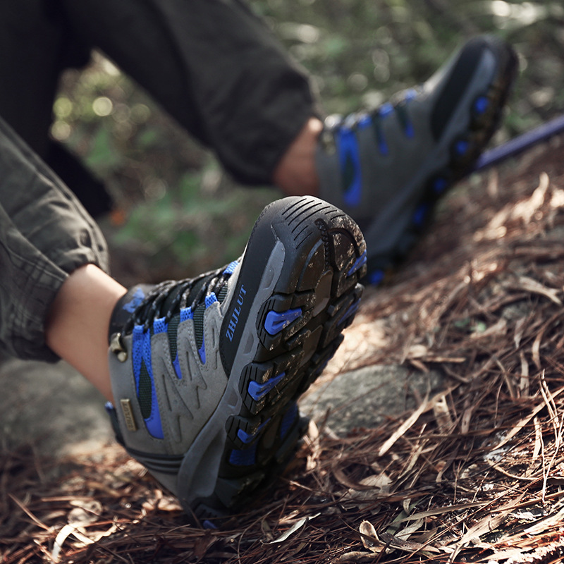 (⏰Limited Time Sale 70% OFF) Men's Outdoor Orthopedic Ankle Support Boots Waterproof Non-slip Wide Toe Hiking Boots