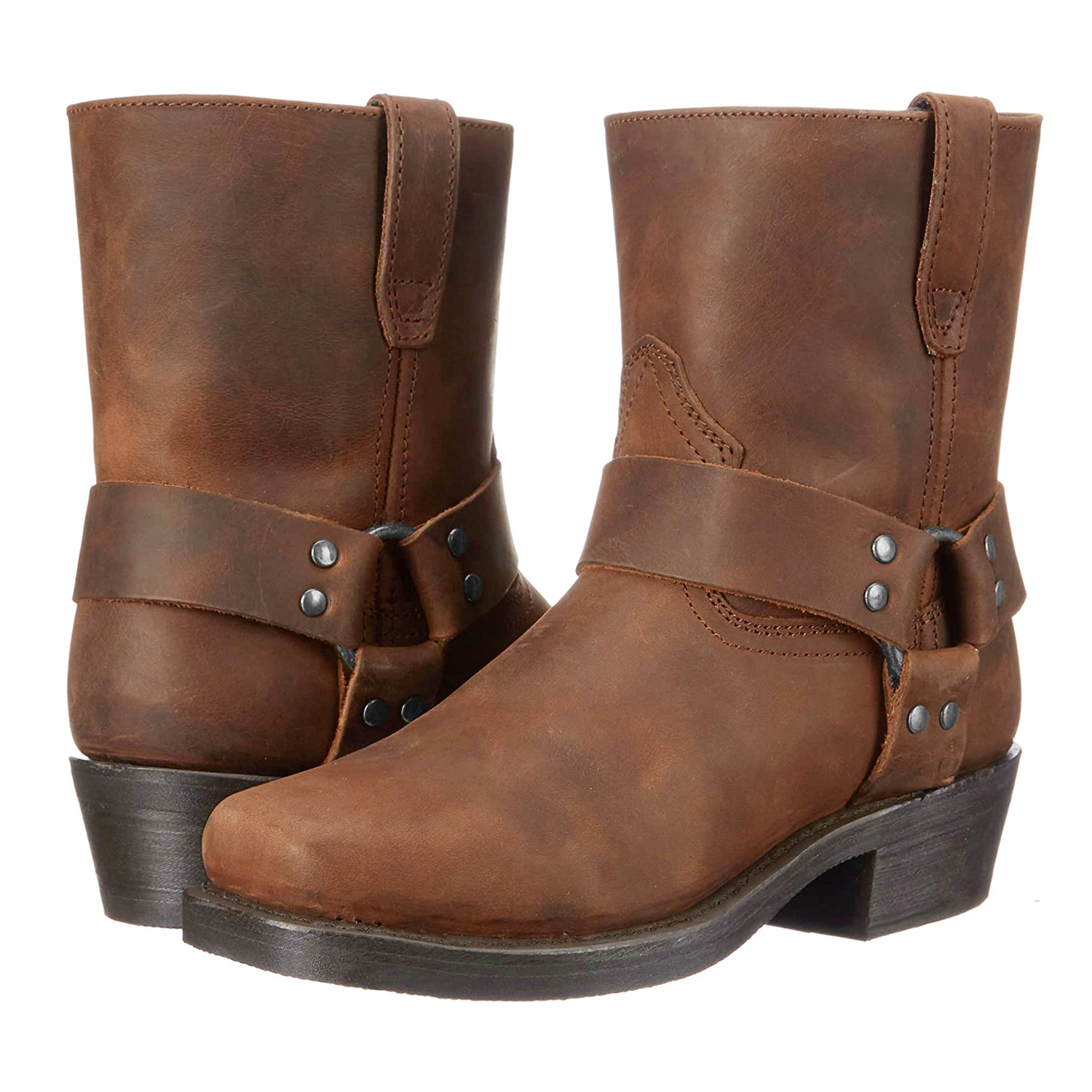 MEN'S BUCKLE CAVED ANKLE BOOTS