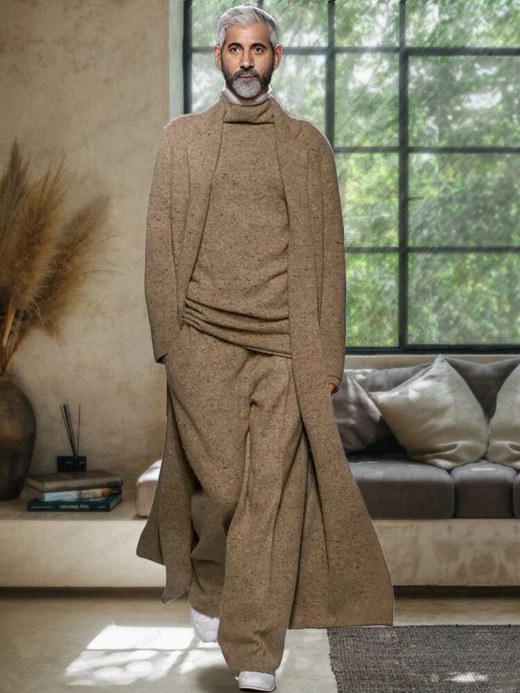 Ensemble 3 pièces décontracté, doux et simple